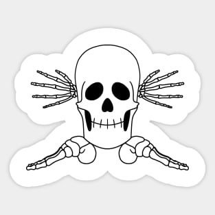 skull no body Sticker